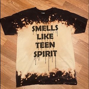 Smells Like Teen Spirit bleached tee 🔊🎸🎤🎧